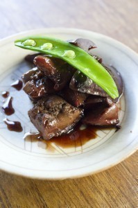 ナスと鶏レバーの甲州煮炊き合わせ